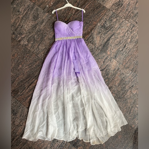 PROM DRESS - LA FEMME 20028 - Size 4 - Purple Ombré - Picture 5 of 14